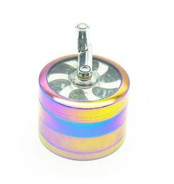 Four Hand Vertical Stripes Rainbow TOBACCO GRINDER Zinc Alloy Colourful Tobacco Grinder Grinder