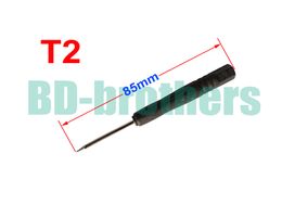 83mm Black T2 Screwdriver Torx Screw Drivers Open Tool for Hard Disc Circuit Board Phone Opening Repair 1000pcs/lot