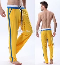 Wholesale-2015band men's home wear trousers long sexy sports man pants casual slack gym sport exercise yoga mensrunning britches