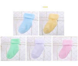 Soft Cotton baby Socks Kawaii candy color Girls Boys thicken Socks Warm newborn Socks For 0-1Year old