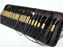 32pcs set kit Professional Makeup Brush set Cosmetic make up brushes Synthetic hair pink black case free DHL