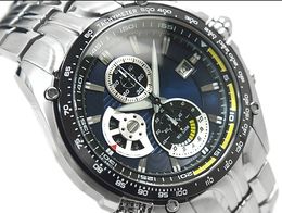 High quality style men watches Quartz Stopwatch Male Chronograph Black dial wrist Watch CA14