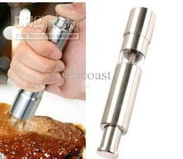 200pcs/lot NEW Stainless Steel Portable Manual Mullers Pepper Grinder Pepper Muller Mill Mull Free Shipping