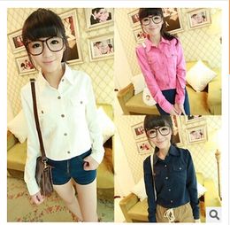 FG1509 2014 autumn new style long sleeve women shirts ,candy color,casual ladies shirts, Turn-down collar ,"2 pockets " free shipping