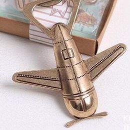 Free Shipping 100Pcs/Lot New Arrival Creative Antique Plane Best Wedding Gift and Party Favors Design Beer Bottle Opener