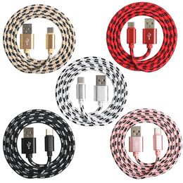 Micro USB type c cable 1m 2m 3m Premium Nylon Braided High Speed Charging Cables for Samsung For Xiaomi For huawei Android smart phone