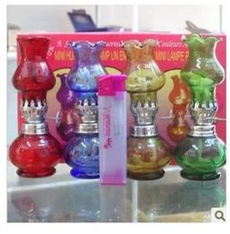 Free shipping wholesale Hookah Accessories - colored glass alcohol lamp, color random delivery