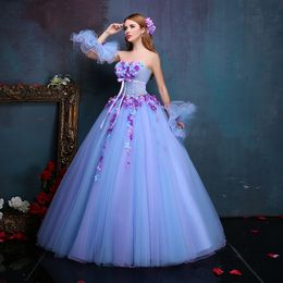 -100% Real Luxury Flowers Medieval Renaissance Vestido Sissi Princess Vestido Disfraz Victorian Gothic / Marie Antoinette / Colonial Belle Ball