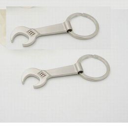 DHL Free shipping New Creative Tool Bottle Opener Key Chain,Stainless Steel Wrench Spanner Keyring Openers