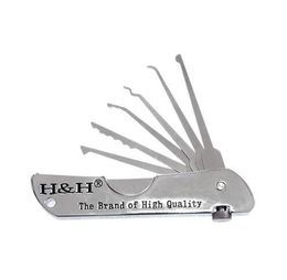 H&H Foldable Door Lock Opener Locksmith Tool Lock Pick Set Fold pick tool knife type