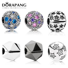 DORAPANG 100% 925 Sterling Silver Safety clip Personality retro charm Bead Collocation Bracelet DIY bangle factory Wholesale