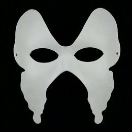 DIY Plain White Women Half Party Mask Blank Paper Pulp Environmental Fine Art Painting Masquerade Masks 10pcs/lot