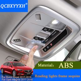QCBXYYXH Car Styling Interior ABS Reading Light Frame Sequins Rear Reading Light Sequin For Buick Regal Opel Insignia 2017 2018