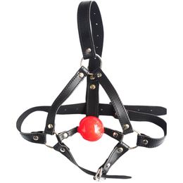 SM Mouth Ball Gag Sex Toys Bondage Restraint Adjustable Adult Games PU Leather Sex Games Toy #R410