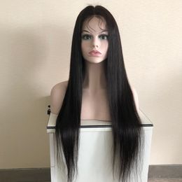 100% Virgin Brazilian Human Hair Full Lace Wigs #1 #1B #2 #4 130% Straight Full Lace Wigs 10"-30"