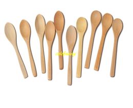 50pcs/lot Free Shipping 13cmx2.7cm Mini Wooden Spoon Kitchen Cooking Teaspoon Wood Coffee Spoon Ice Cream Tableware Tool