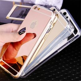 Acrylic Mirror Soft TPU Case Fashion Dustproof Shockproof Protective Cover For Sumsung J5 J7 Prime Huawei P10 P9 P8 Lite Plus 2017