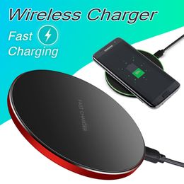 10W Metal Fast Charging Wireless TGY68 Charger Adapter for iPhone 14 Qi Wireless Charging Pad Ultra-Slim Charging Receiver for Samsung S23 in Retail Box