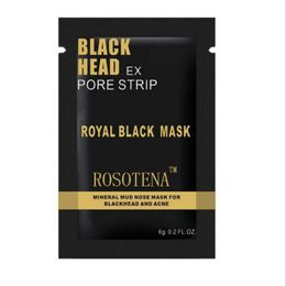 ROSOTENA 6g Face Care Black Head Face Mask Facial Blackhead Remover Nose Acne Deep Cleansing Mineral Mud EX Pore Strips