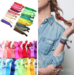 Fashion Gifts 20 Colours Mixed Multicolour Ponytail Holders New Knotted Ribbon Hair Tie Stretchy Elastic Headbands Kids/Women Hair Accessory