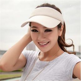 Wholesale-2015 New Hot Selling Tennis Caps Stylish Women Men Unisex Outdoor Beach Sports Sun Visor Hat Golf Tennis Adjustable