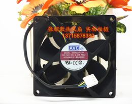 AVC 9cm 90*90*25 DS09225R12H 12V 0.41A 4 wire temperature CPU chassis fan