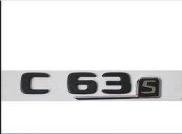 Black C63s Letters Trunk Emblem Badge Sticker for Mercedes Benz C63 AMG S 2017