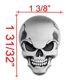 Car 3D Awesome Skull All Metal Auto Truck Motorcycle Emblem Badge Sticker Decal Trimming Laptop Notebook Trim Self Adhesive2570