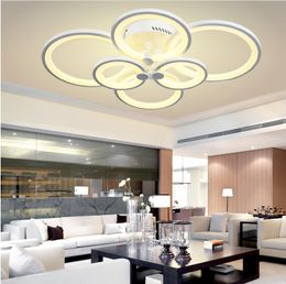 Remote control living room bedroom modern led ceiling lights luminarias para sala dimming