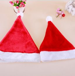 navidad christmas Santa's Hat High-grade Shot Plush Christmas Santa Claus Hat Cute Adults/KIds Christmas Cosplay Christmas Party Hats CH012