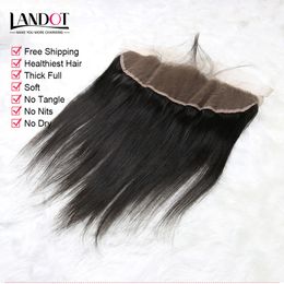 Grade 8A Mongolian Silky Straight Lace Frontal Closure Size 13x4 Full Lace Frontal 100% Unprocessed Virgin Human Hair Closures Natural Black