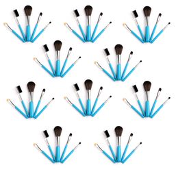 10sets/Lot Mini 5pcs Makeup Brushes Cosmetics Eyeshadow Powder Face Cosmetic Makeup Brush Blush Soft Brushes Kit Beauty Tools