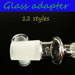 Hookahs adapter glass smoking pipes Grinding mouth Dropdown with 14 male female 18
