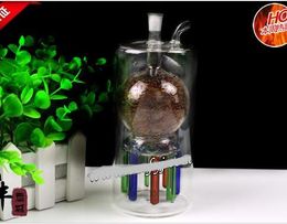 Free shipping wholesale Hookah - glass Hookah [color silk ball under Prong, Colour random delivery
