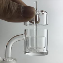 30mm XXL Flat Top Quartz Banger Insert Thermal Phat Skillet with Quartz Carb Cap Dabber Thick Bottom 10mm 14mm Domeless Banger for Smoking