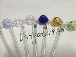 Colourful hand Glass Strawberries Smoking glass Pipes Curved Hand Blown Recycler Glass Bong E Hookahs Best Oil Buner