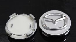 4 adet 56mm Mazda Logo Araba Amblem Tekerlek Merkezi Hub Cap Rozeti Toz Geçirmez Mazda 2 3 5 6 CX-5 CX-7 CX-9 RX8 için Kapakları