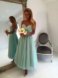 Fabulous Chiffon Long Bridesmaid Dresses A-Line Strapless Prom Party Dress vestidos de fiesta Ruffles Sweetheart vestidos de madrinha Custom