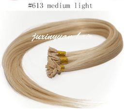 7A 16" -24" flat Tip Hair Extension brazilian remy Hair 0.5g/s 300s/lot #1 #1B #2 #4 #6 #99j #613 #24 #27 Keratin Hair Extension Human Hair