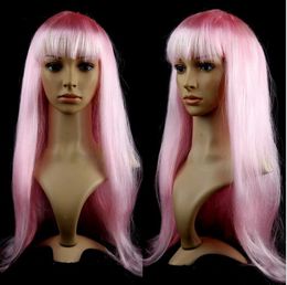 Anime Cosplay wigs candy colors cheap synthetic hair wig cosplay costume long straight hair wigs for Festival christmas
