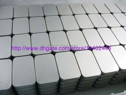 100pcs Tin Container Storage Box Metal rectangle for beads business card candy herbs Case 9.4cm x 5.9cm x 2.1cm Sliver