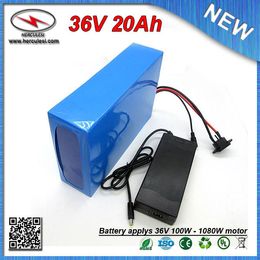 Hot Selling 1000W E bike Battery 36V 20Ah with PVC Case built in 30A BMS 18650 cell + 42V 2A Charger FREE SHIPPING