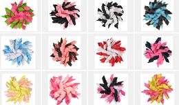 free shipping 100pcs 3.5 inches korker bows to mix hundreds of color corker hair clip colorful Children's curlers bows flowers PD007