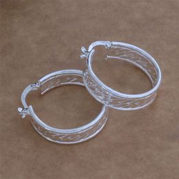 Fashion (Jewelry Manufacturer) 20 pcs a lot pattern Circle earrings 925 sterling silver Jewellery factory price Fashion