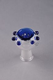 18mm Glass oil Bowl for hookah bubbler bong water pipes and Ash Catcher smoking Bowl random Colour