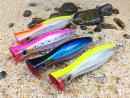 Free Shipping Big Fishing Lure Popper Saltwater Lure Handmade Bait Hook Fishing Bionic Baits Lures for Sale