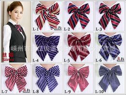 Women's bow tie 32 Colours Professional Bowknot For school Bank Hotel uniform dress Lady bowtie necktie Free Fedex TNT