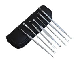 Hot Blackhead Remover Tool Kit Facial Pimple Removal Tools Blemish Extractor Acne Needle Clip Tweezer Set Face Skin Care Tools