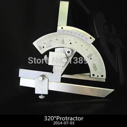 Freeshipping High quality 320 Degree Universal Bevel Protractor Angular Dial Length 150mm .