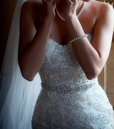 New Glaring Crystals Wedding Belts Rhinestones Bridal Sashes Cheap Beaded Crystals Wedding Sash Ribbon Belt Bridal Accessories